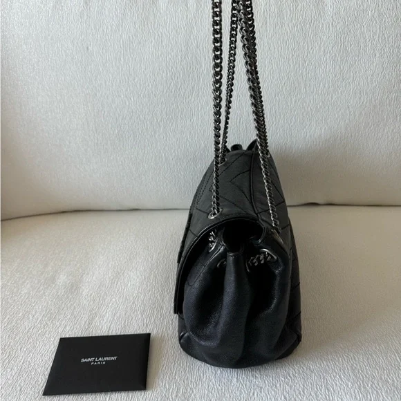 YSL Saint Laurent Nolita Black Grainskin Leather Handbag - Picture 4 of 16